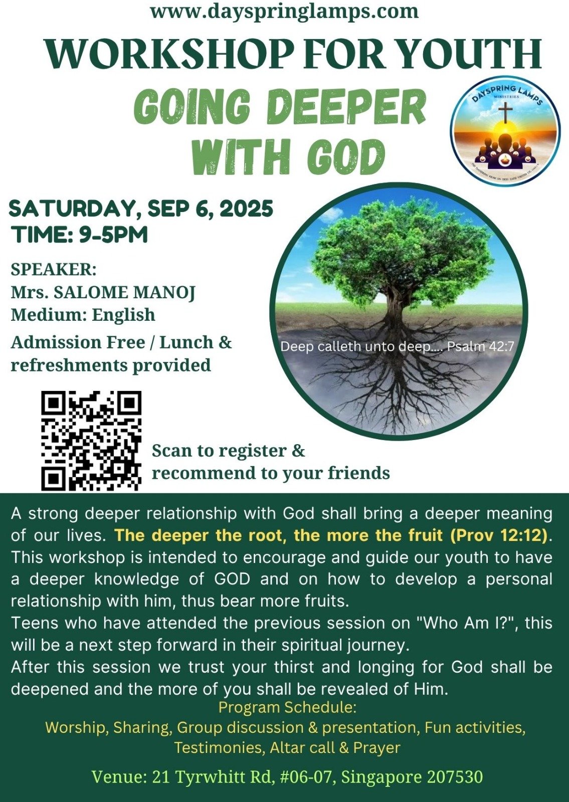 Dear parents, Kindly keep in prayers and encourage your teen children to attend the session for this could be their life transformative session.  "Knowing the heart of our Lord and having a personal relationship with HIM is the need of the hour for our children in this fast destructive world" - Registration link: https://forms.gle/bEcoinEXEcxTrBwN9